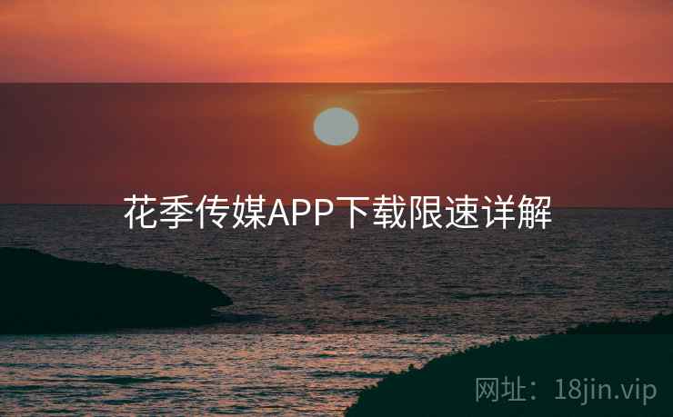 花季传媒APP下载限速详解  第2张