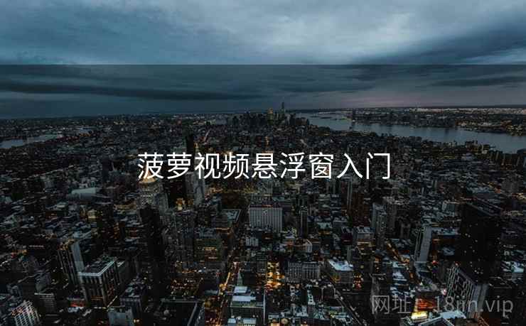 菠萝视频悬浮窗入门 第2张 菠萝视频悬浮窗入门 第2张