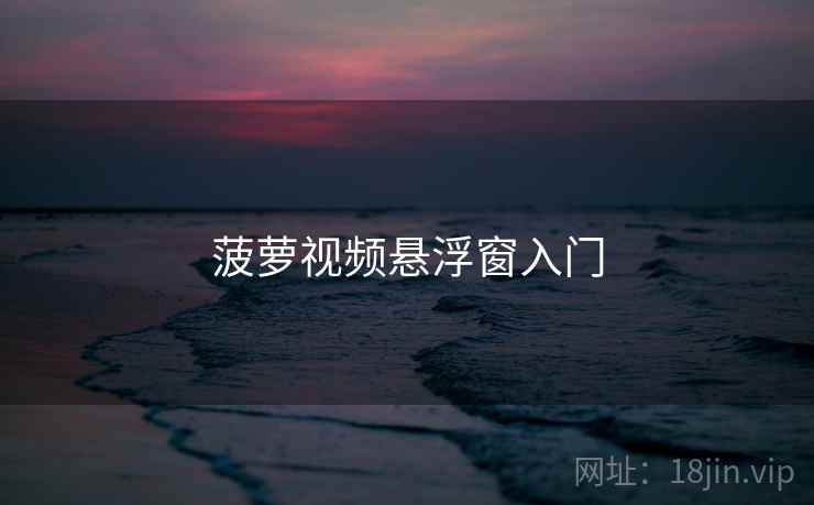 菠萝视频悬浮窗入门 第1张 菠萝视频悬浮窗入门 第1张